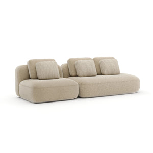 Caracole Sasso 2-Piece Small Sofa Oatmeal – angle view