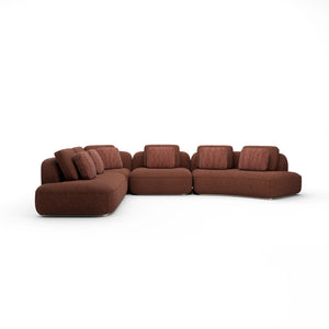 Caracole Sasso Large Curved L Sectional Saffron – front view