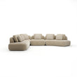 Caracole Sasso Large Curved L Sectional Oatmeal – front view