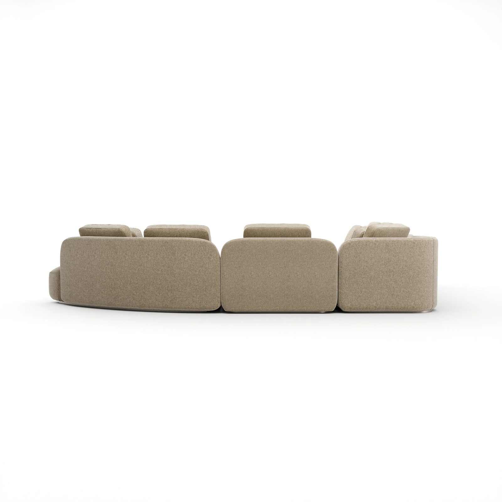 Caracole Sasso Large Curved L Sectional Oatmeal – detail