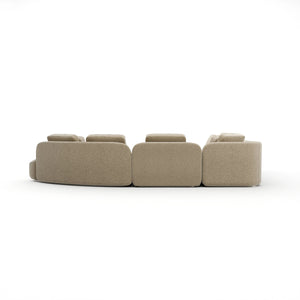 Caracole Sasso Large Curved L Sectional Oatmeal – detail