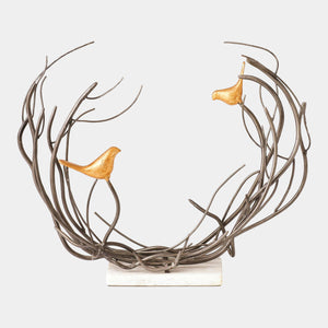 Global Views Bird Family in Thicket – detail