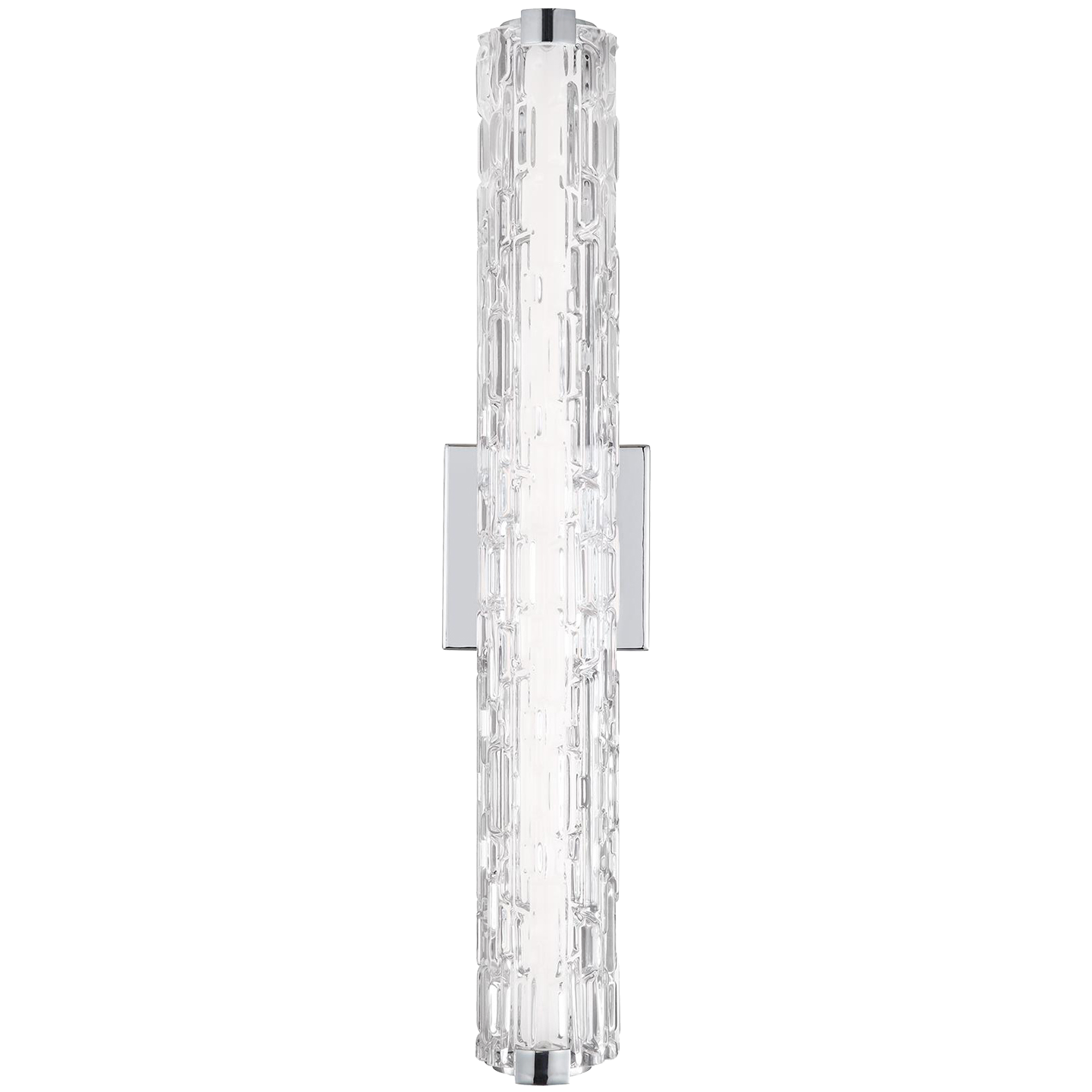 Cutler 24" Staggered Glass LED Vanity Chrome Bulbs Inc - Visual Comfort Wall Lights