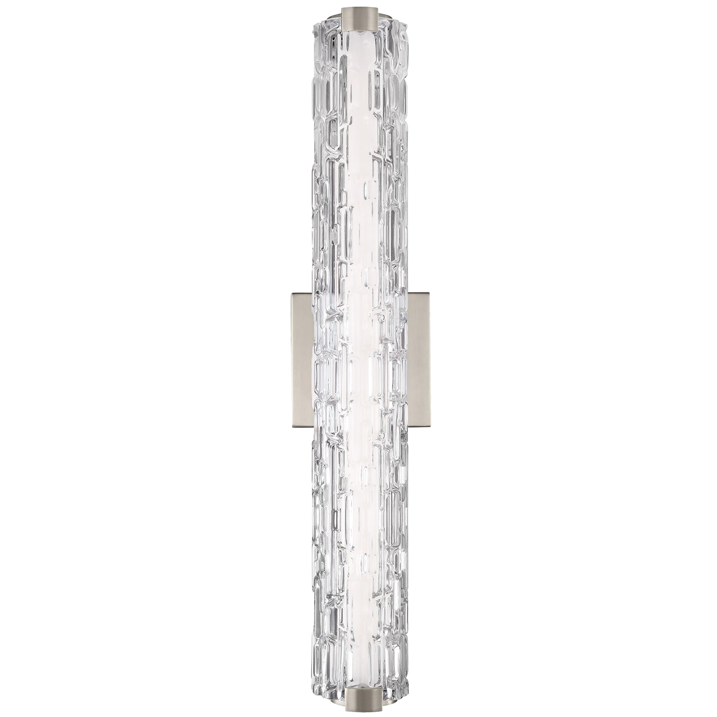 Cutler 24" Staggered Glass LED Vanity Chrome Bulbs Inc - Visual Comfort Wall Lights