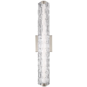 Cutler 24" Staggered Glass LED Vanity Chrome Bulbs Inc - Visual Comfort Wall Lights