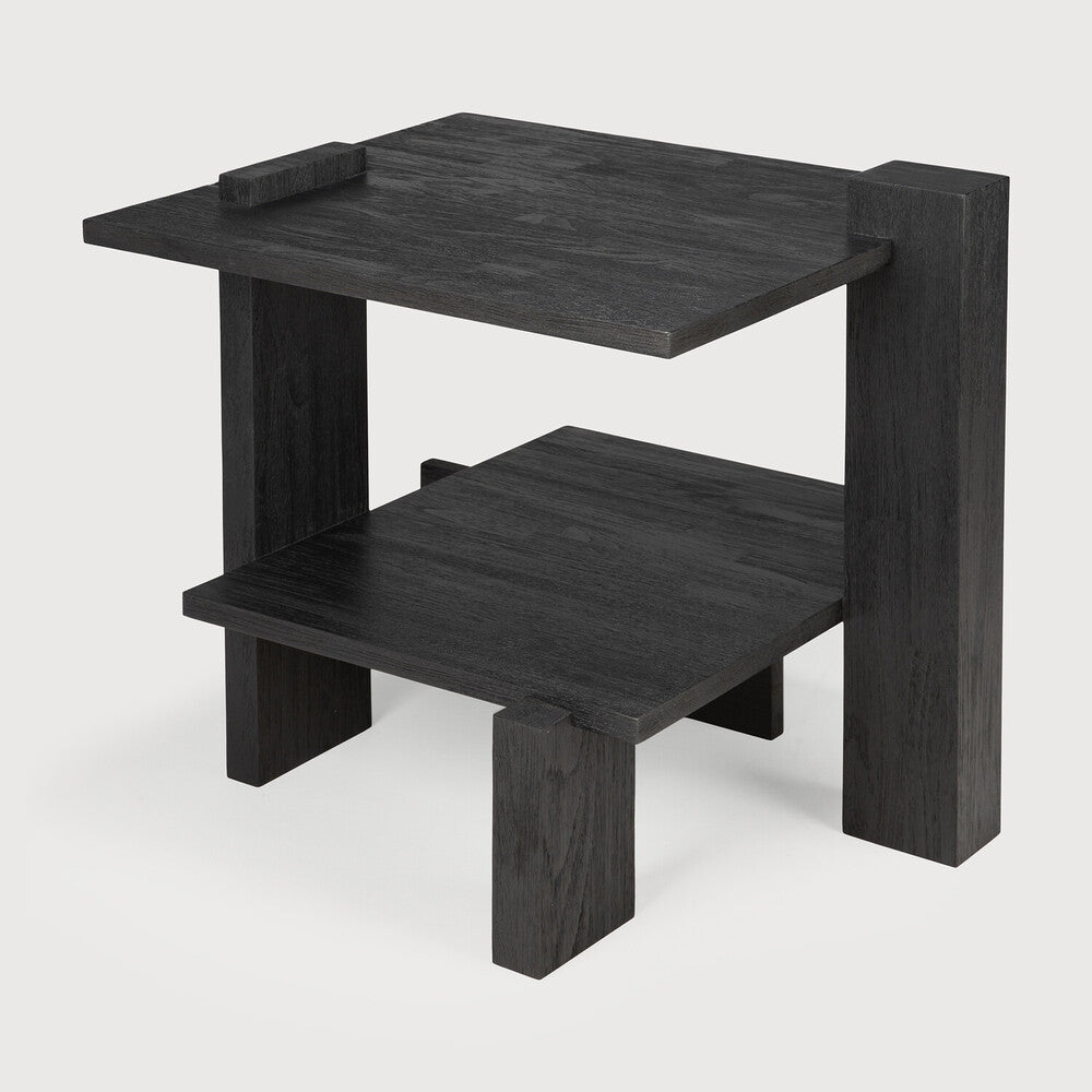 Teak Abstract Side Table