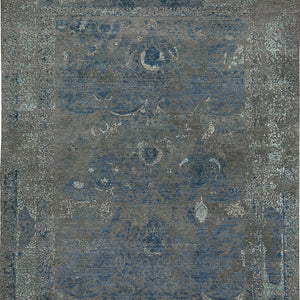 Maison Gray & Blue Wool & Bamboo Silk