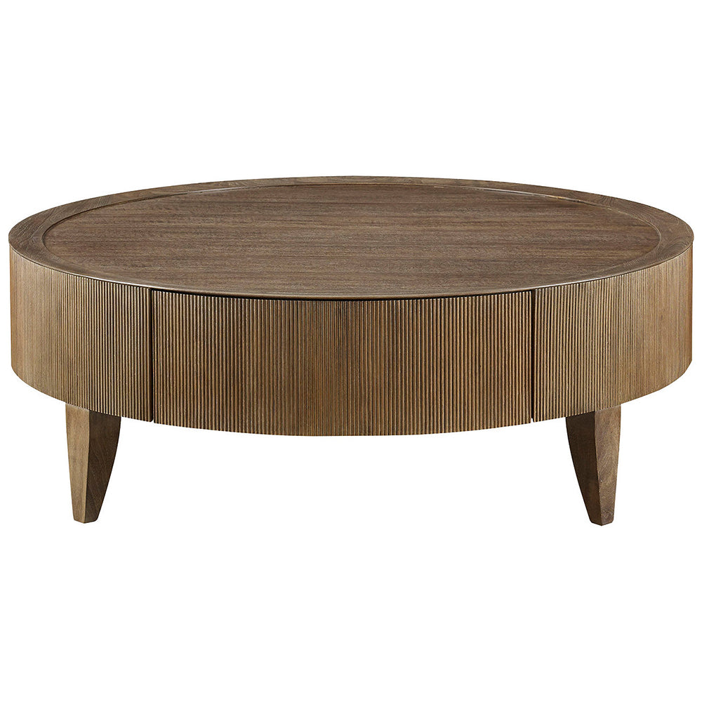 Reeded Round Cocktail Table