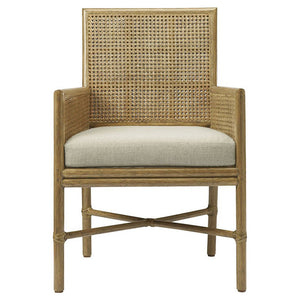 Square Back Caned Arm Chair