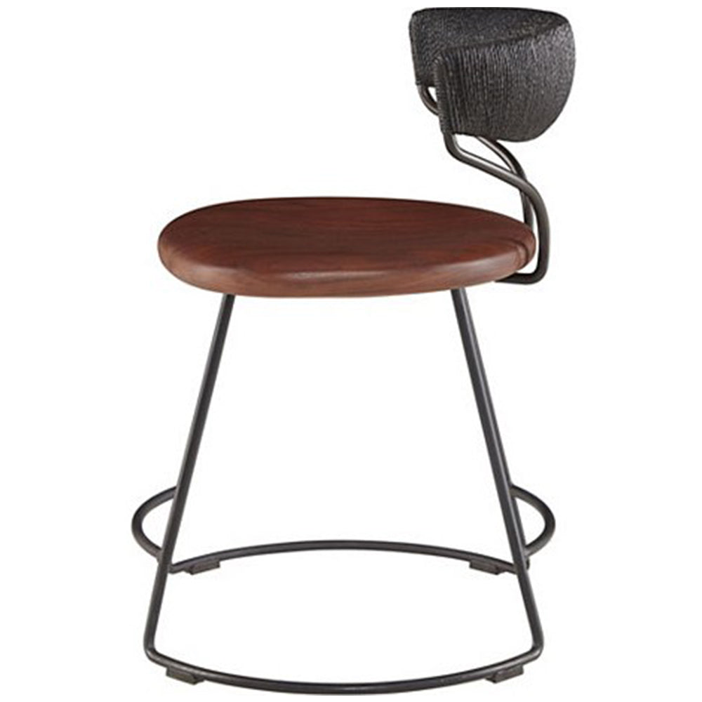 Dining Cord Stool Stool #2 Counter Stool In Teak With Paper Cord – Hati Home
