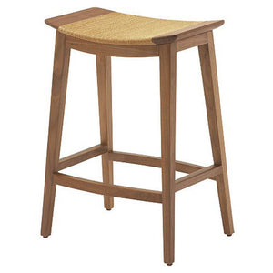 Curved Walnut Counter Stool