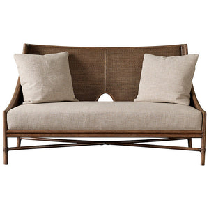 Open Oval Caned Banquette