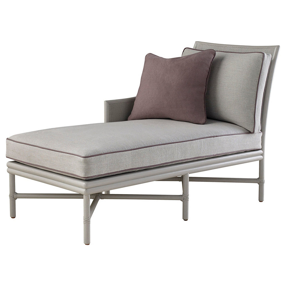 Open Oval Caned Chaise Lounge
